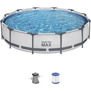Steel Pro MAX 12 Foot x 30 Inch Round Swimming Pool